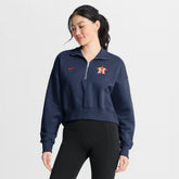Houston Astros Nike Women's Primetime Phoenix Fleece Half-Zip Sweatshirt - MLB