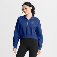 Chicago Cubs Nike Women's Primetime Phoenix Fleece Half-Zip Sweatshirt - MLB