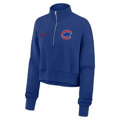 Chicago Cubs Nike Women's Primetime Phoenix Fleece Half-Zip Sweatshirt - MLB