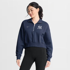 New York Yankees Nike Women's Primetime Phoenix Fleece Half-Zip Sweatshirt - MLB