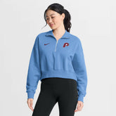 Philadelphia Phillies Nike Women's Primetime Phoenix Fleece Half-Zip Sweatshirt - MLB