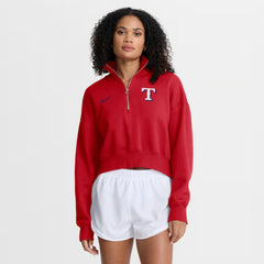 Texas Rangers Nike Women's Primetime Phoenix Fleece Half-Zip Sweatshirt - MLB