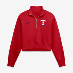 Texas Rangers Nike Women's Primetime Phoenix Fleece Half-Zip Sweatshirt - MLB