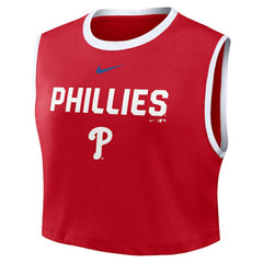 Philadelphia Phillies Nike Women's Primetime Loose Dri-FIT Cropped Tank Top - MLB