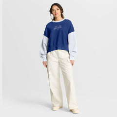 New York Mets Nike Women's Oversized High Hip Fleece Sweatshirt - MLB