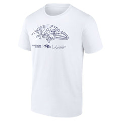 Lamar Jackson Baltimore Ravens Tonal Name & Number T-Shirt White | NFL