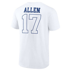 Josh Allen Buffalo Bills Tonal Name & Number T-Shirt White | NFL