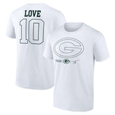 Jordan Love Green Bay Packers Tonal Name & Number T-Shirt White | NFL