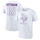 Justin Jefferson Minnesota Vikings Tonal Name & Number T-Shirt White | NFL
