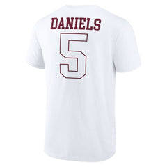 Jayden Daniels Washington Commanders Tonal Name & Number T-Shirt White | NFL
