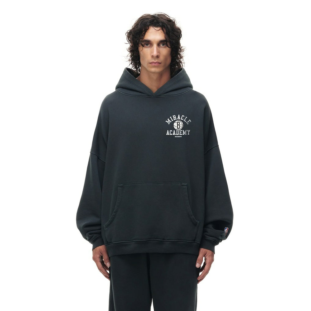 Brooklyn Nets Unisex Miracle Academy x NBA Collection Vintage Sunfade Hoodie Heather Black - NBA