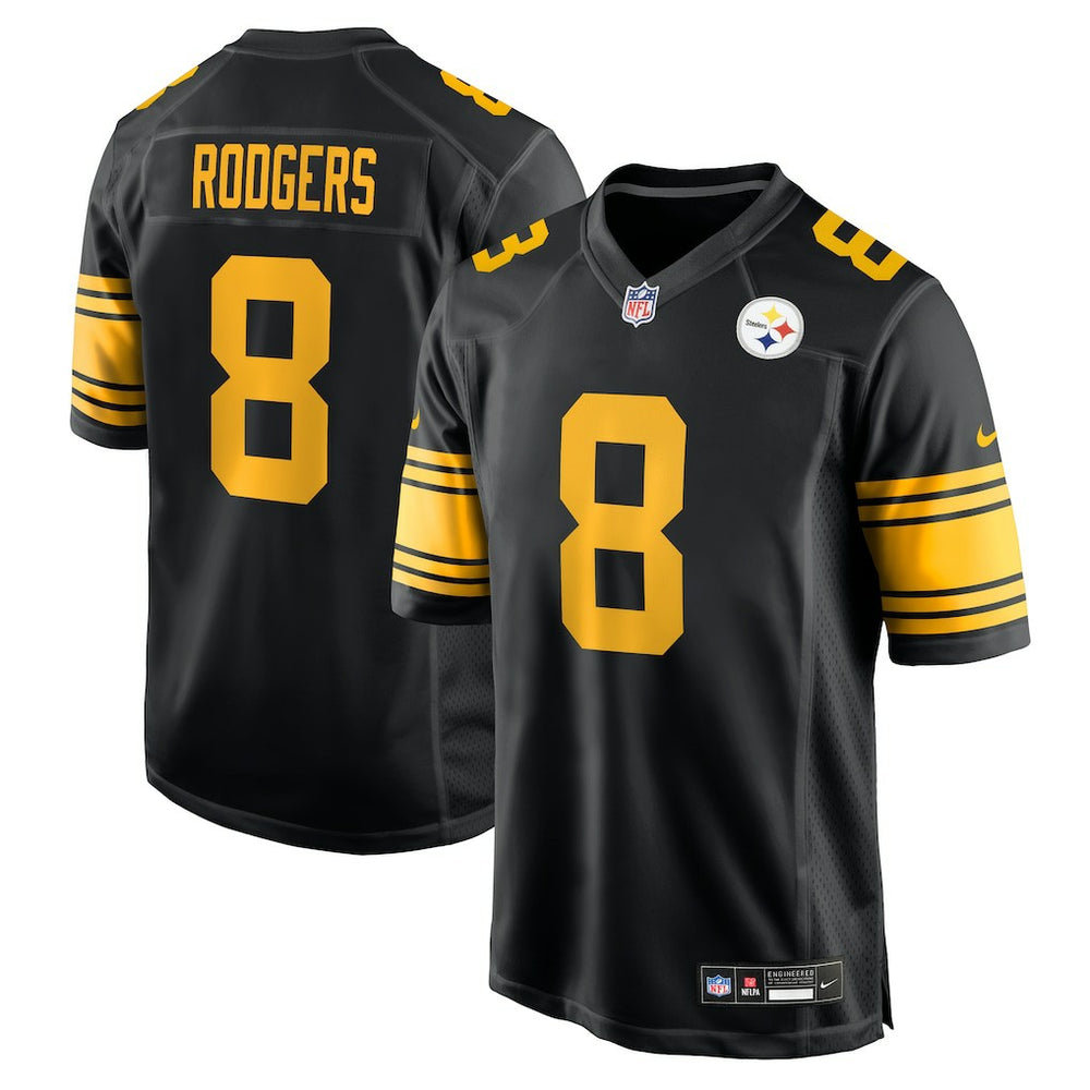 Aaron Rodgers Pittsburgh Steelers Alternate Game Jersey Black | Nike for Sale