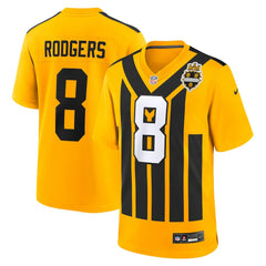 Aaron Rodgers Pittsburgh Steelers Alternate 1933 Throwback Game Jersey Gold | Nike for Sale