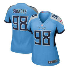 Jeffery Simmons Tennessee Titans Women's Team Game Jersey Light Blue | Nike for Sale
