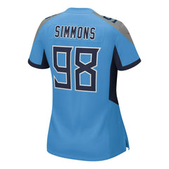 Jeffery Simmons Tennessee Titans Women's Team Game Jersey Light Blue | Nike for Sale