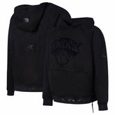 New York Knicks Protege Eco-Friendly Functional Suede Fashion Tonal Hoodie Black - NBA