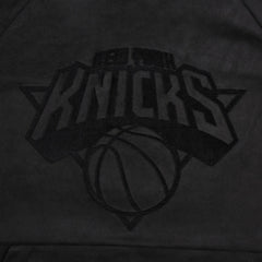 New York Knicks Protege Eco-Friendly Functional Suede Fashion Tonal Hoodie Black - NBA