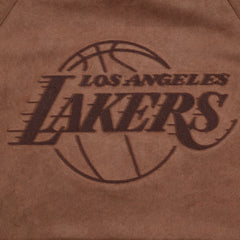 Los Angeles Lakers Protege Eco-Friendly Functional Suede Fashion Tonal Hoodie Brown - NBA