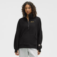Anaheim Ducks lululemon Women's Long Scuba Oversized Half-Zip Funnel Neck - Black - NHL