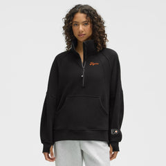 Philadelphia Flyers lululemon Women's Long Scuba Oversized Half-Zip Funnel Neck - Black - NHL