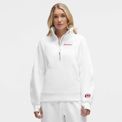 Carolina Hurricanes lululemon Women's Long Scuba Oversized Half-Zip Funnel Neck - White - NHL