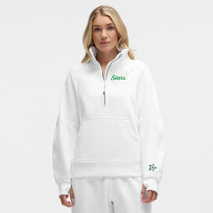 Dallas Stars lululemon Women's Long Scuba Oversized Half-Zip Funnel Neck - White - NHL