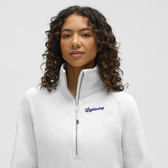 Tampa Bay Lightning lululemon Women's Long Scuba Oversized Half-Zip Funnel Neck - Heathered Core Ultra Light Grey - NHL