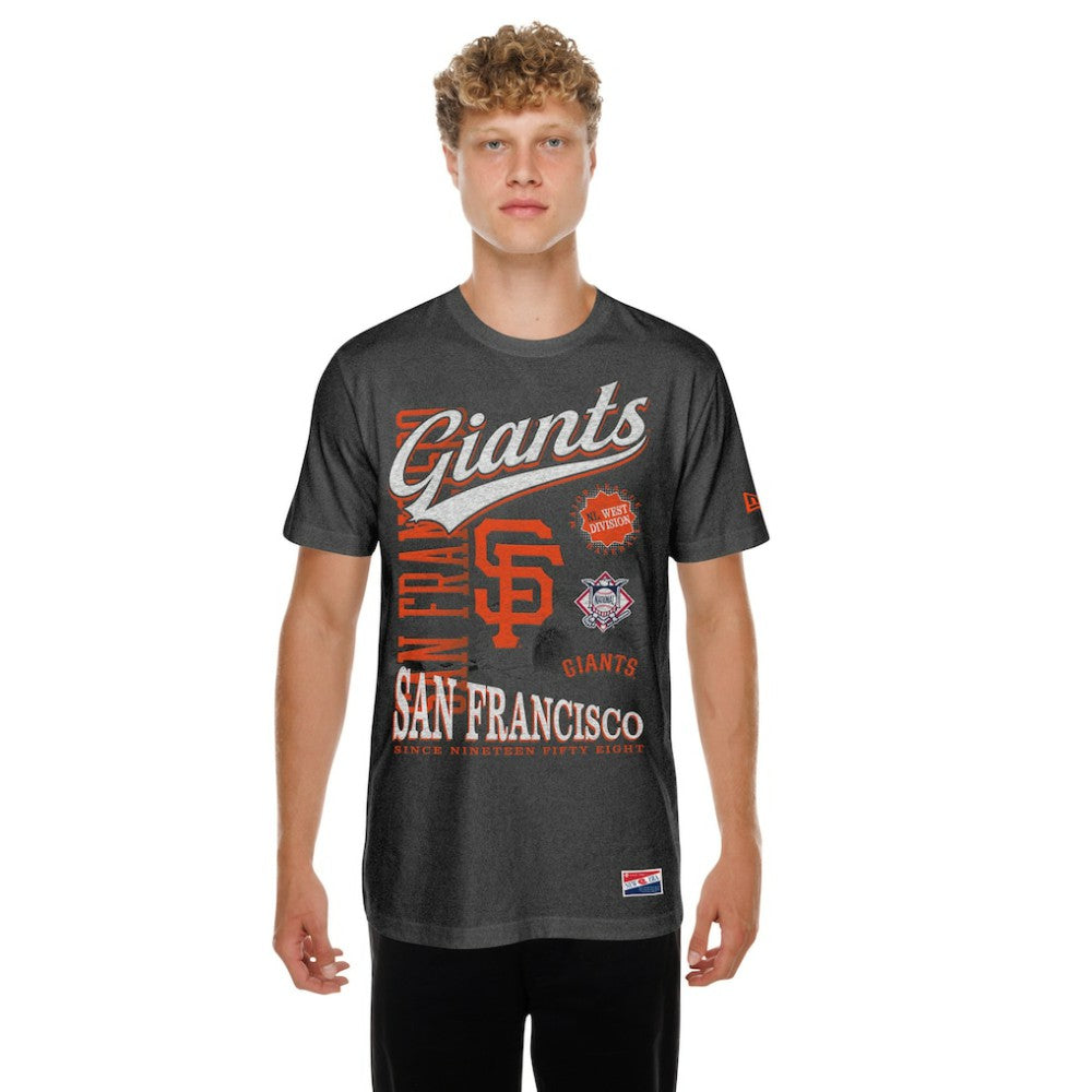 San Francisco Giants New Era Oversized Throwback Distressed T-Shirt - MLB
