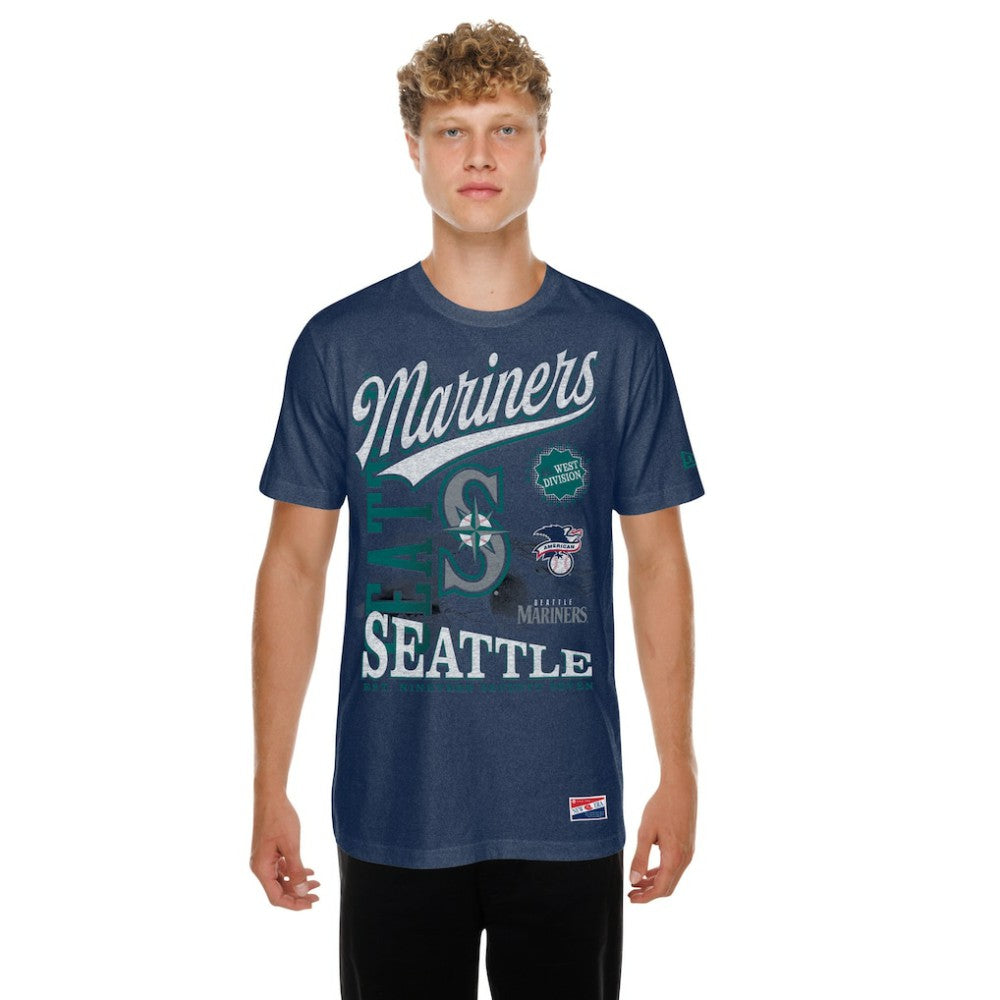 Seattle Mariners New Era Oversized Throwback Distressed T-Shirt - MLB