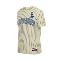 Los Angeles Dodgers New Era Throwback Meshback Pinstripe T-Shirt - MLB