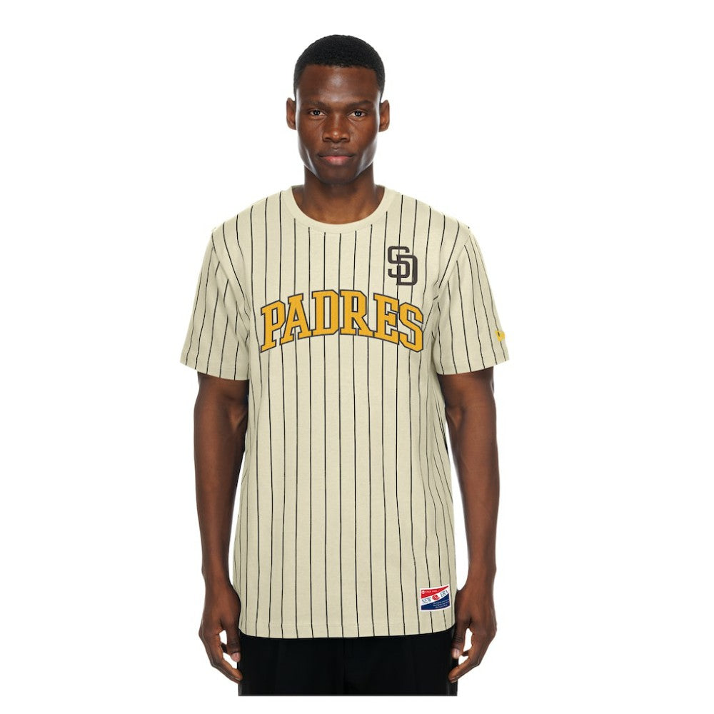 San Diego Padres New Era Throwback Meshback Pinstripe T-Shirt - MLB
