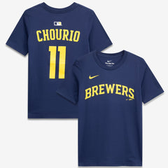Jackson Chourio Milwaukee Brewers Nike Youth Name & Number T-Shirt - MLB