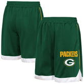 Green Bay Packers Outerstuff Youth All Star Mesh Shorts Green | NFL