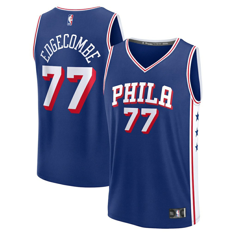 V. J. Edgecombe Philadelphia 76ers Youth 2025 NBA Draft First Round Pick Fast Break Replica Jersey Icon Edition Royal - NBA