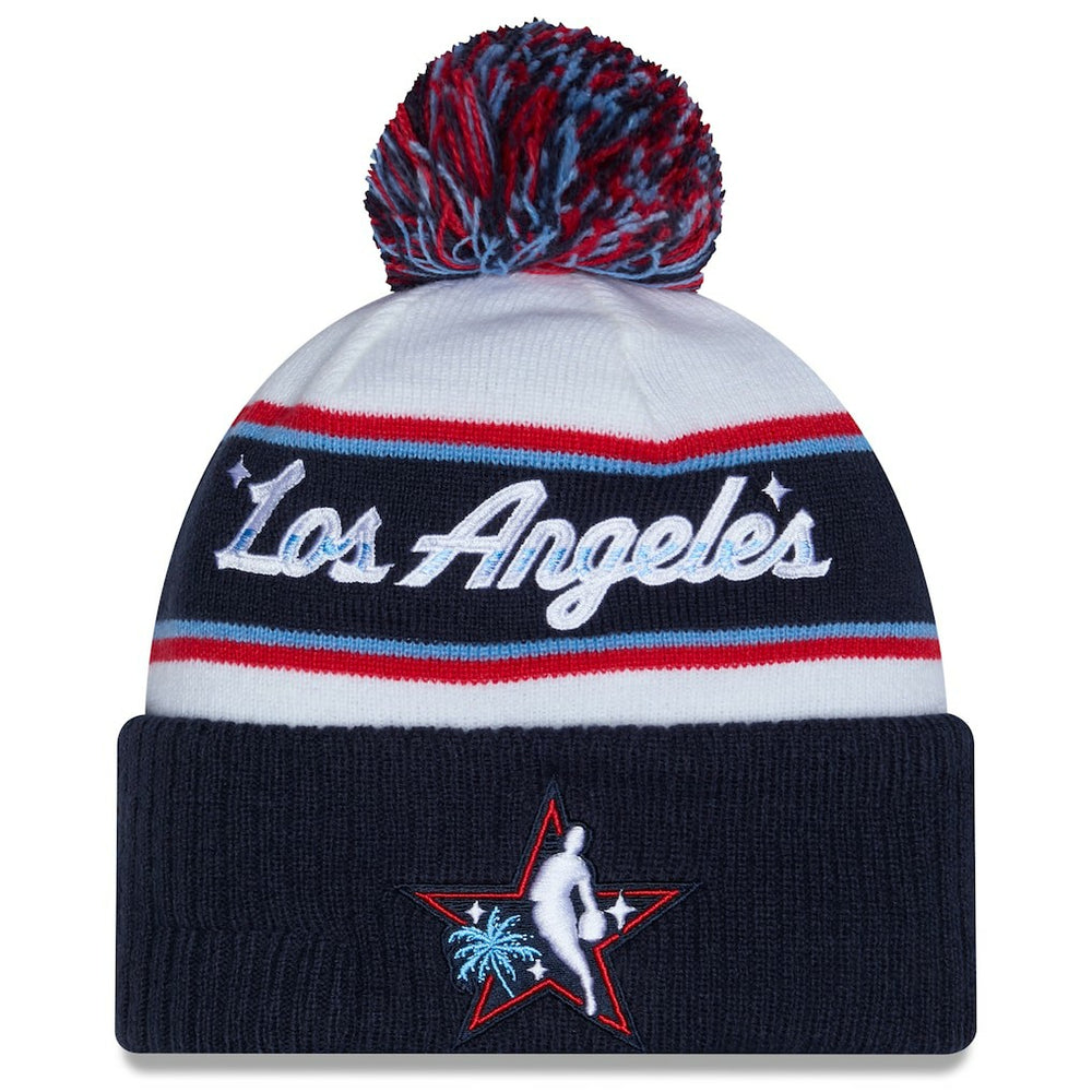 2026 NBA All-Star Game Cuffed Knit Hat with Pom White/Navy - NBA