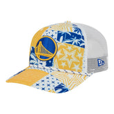 Golden State Warriors Fan Pack Tropical Pattern 9SEVENTY Adjustable Hat White - NBA