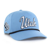 Utah Mammoth '47 Overhand Logo Side Patch Adjustable Hitch Hat - Light Blue - NHL