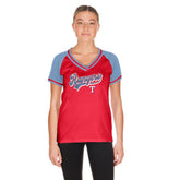 Texas Rangers New Era Women's Gameday V-Neck T-Shirt - MLB