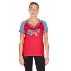 Texas Rangers New Era Women's Gameday V-Neck T-Shirt - MLB