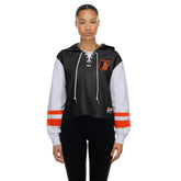 Baltimore Orioles New Era Women's Boxy Lace-Up Hoodie - MLB