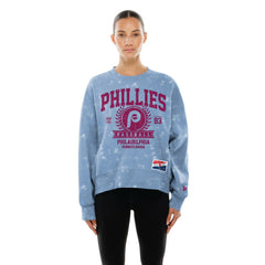 Philadelphia Phillies New Era Women's Throwback Oversized Boxy Sweatshirt - MLB