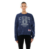 Chicago Cubs New Era Women's Throwback Oversized Boxy Sweatshirt - MLB