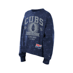 Chicago Cubs New Era Women's Throwback Oversized Boxy Sweatshirt - MLB