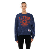 Houston Astros New Era Women's Throwback Oversized Boxy Sweatshirt - MLB