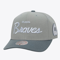 Atlanta Braves Mitchell & Ness Cooperstown Thunderstorm Head Coach Pro-Crown Adjustable Hat - MLB
