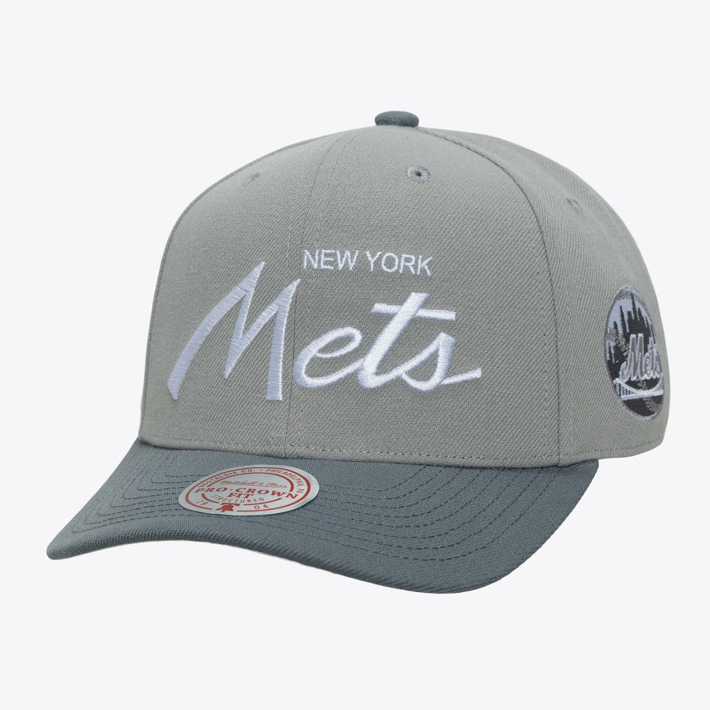 New York Mets Mitchell & Ness Thunderstorm Head Coach Pro-Crown Adjustable Hat - MLB