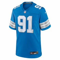 Tyleik Williams Detroit Lions Team Game Jersey Blue | Nike for Sale