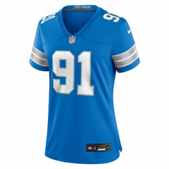 Tyleik Williams Detroit Lions Women's Team Game Jersey Blue | Nike for Sale