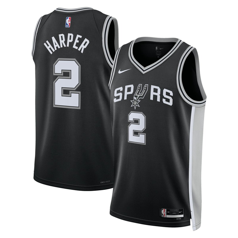 Dylan Harper San Antonio Spurs Unisex 2025 NBA Draft First Round Pick Swingman Jersey Icon Edition Black - NBA