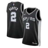 Dylan Harper San Antonio Spurs Unisex 2025 NBA Draft First Round Pick Swingman Jersey Icon Edition Black - NBA